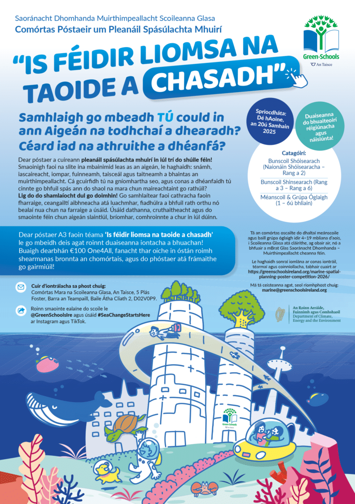 Marine Spatial Planning Photography competition poster in Irish